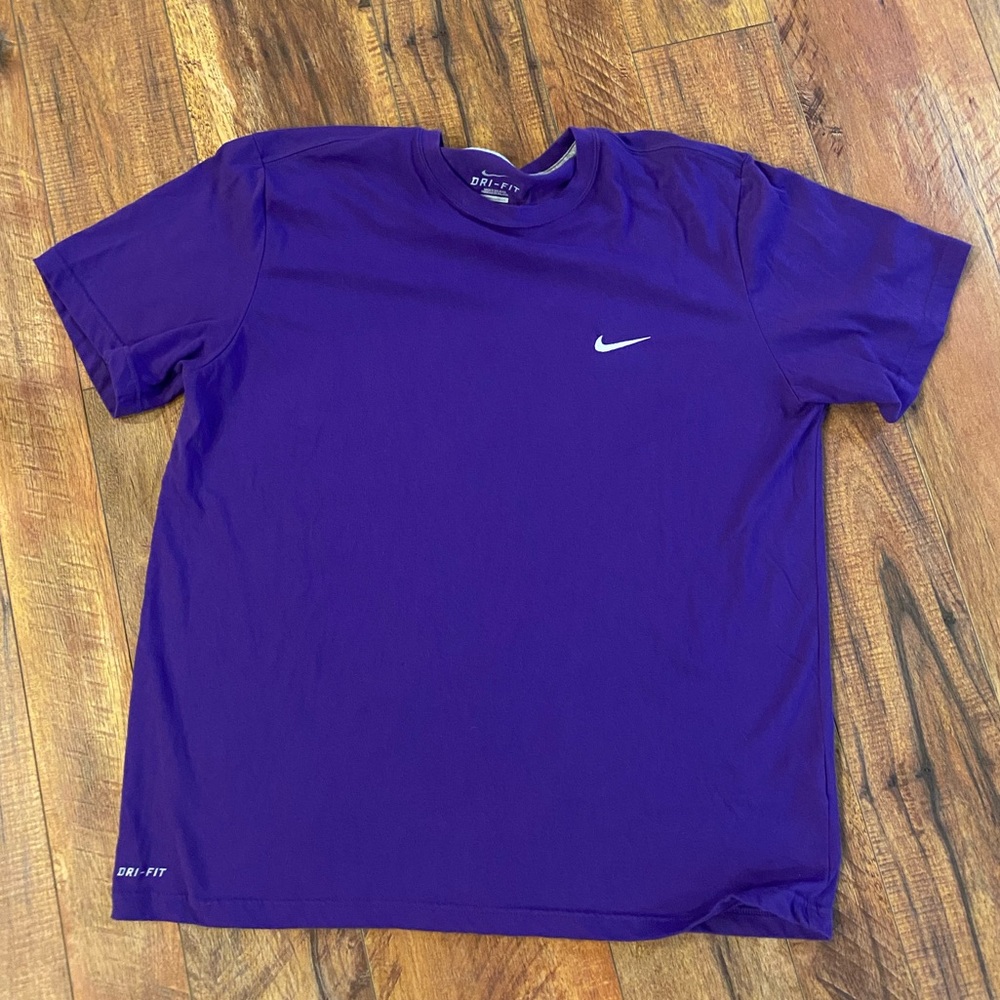 Purple Nike Dri-Fit Short Sleeve Shirt